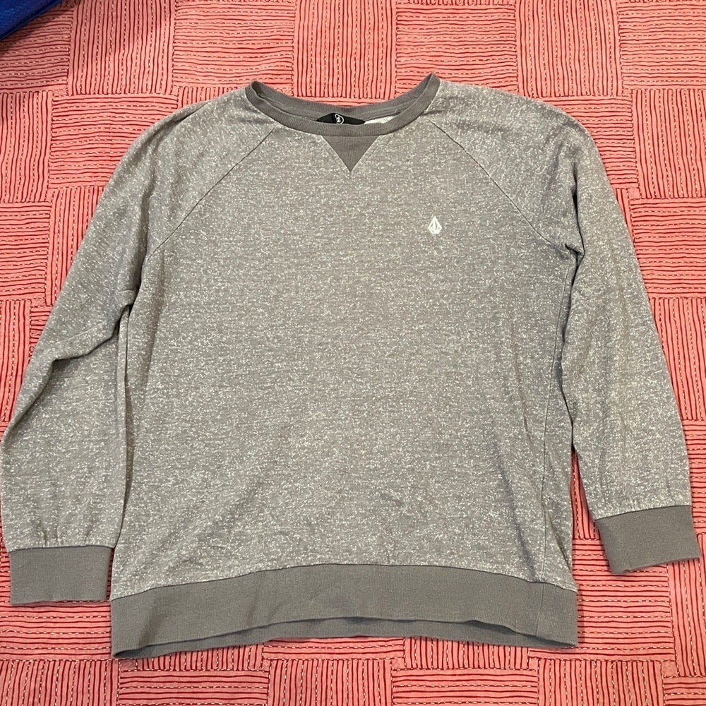Volcom Men's size small Heather Gray Crewneck Sweater